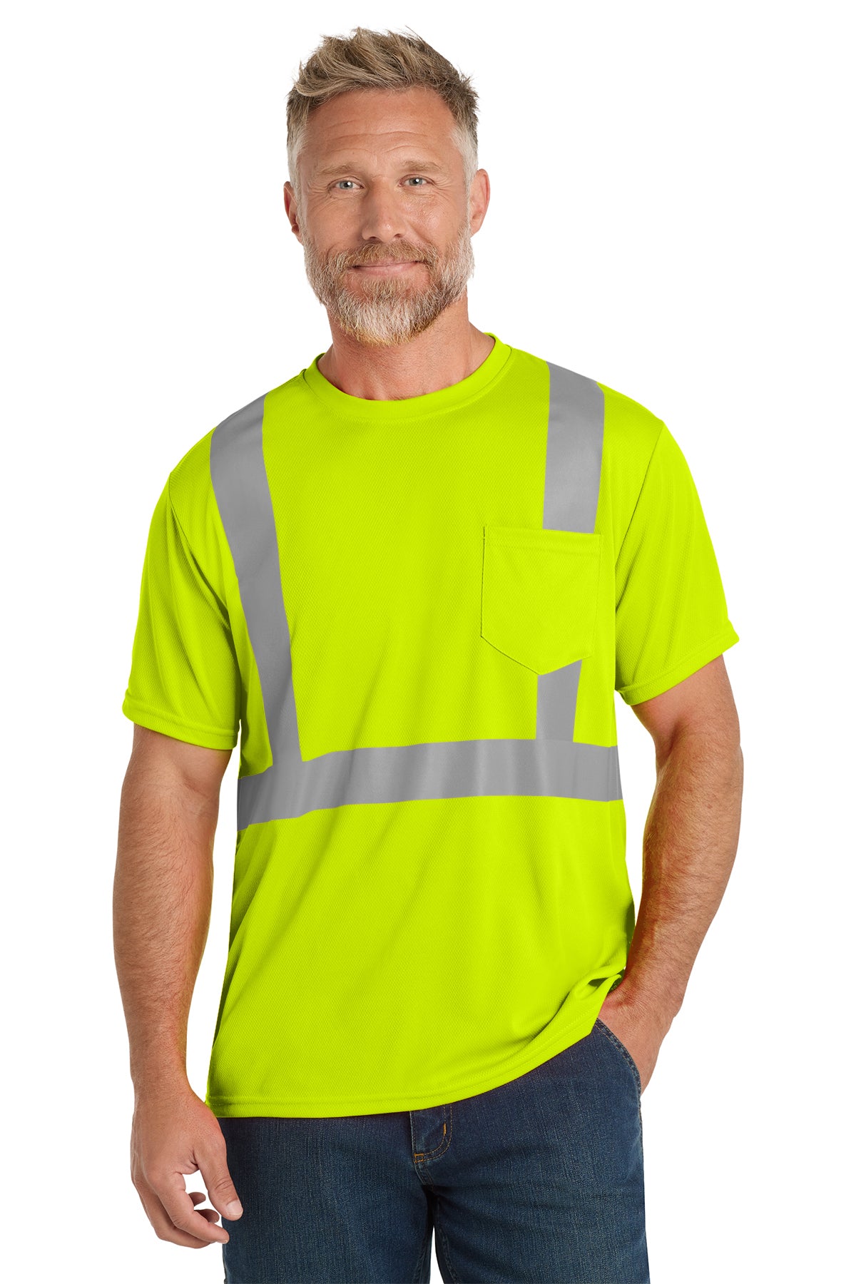 CornerStone® CS200 Unisex ANSI 107 Class 2 Mesh Safety T-Shirt