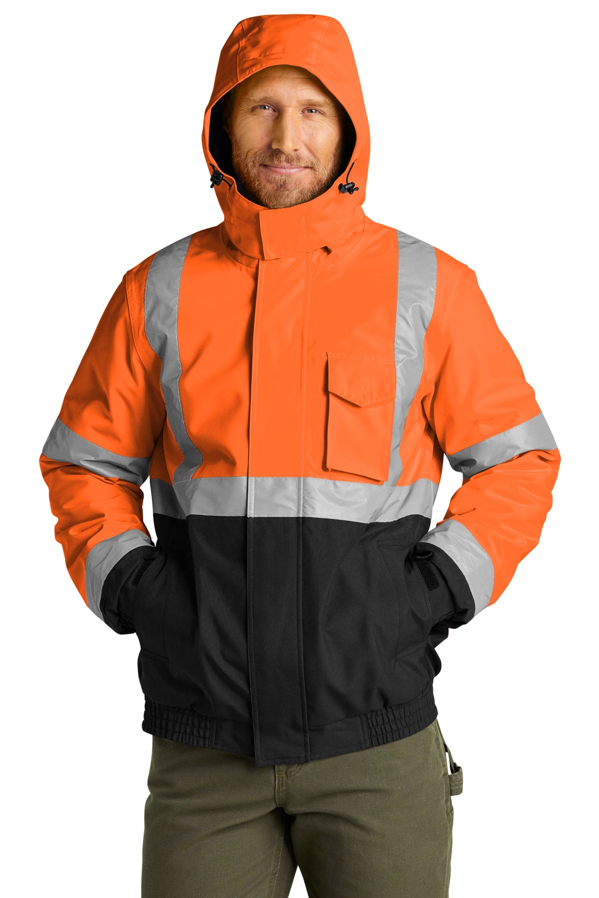 CornerStone® CSJ500 Unisex ANSI 107 Class 3 Waterproof Insulated Bomber Jacket