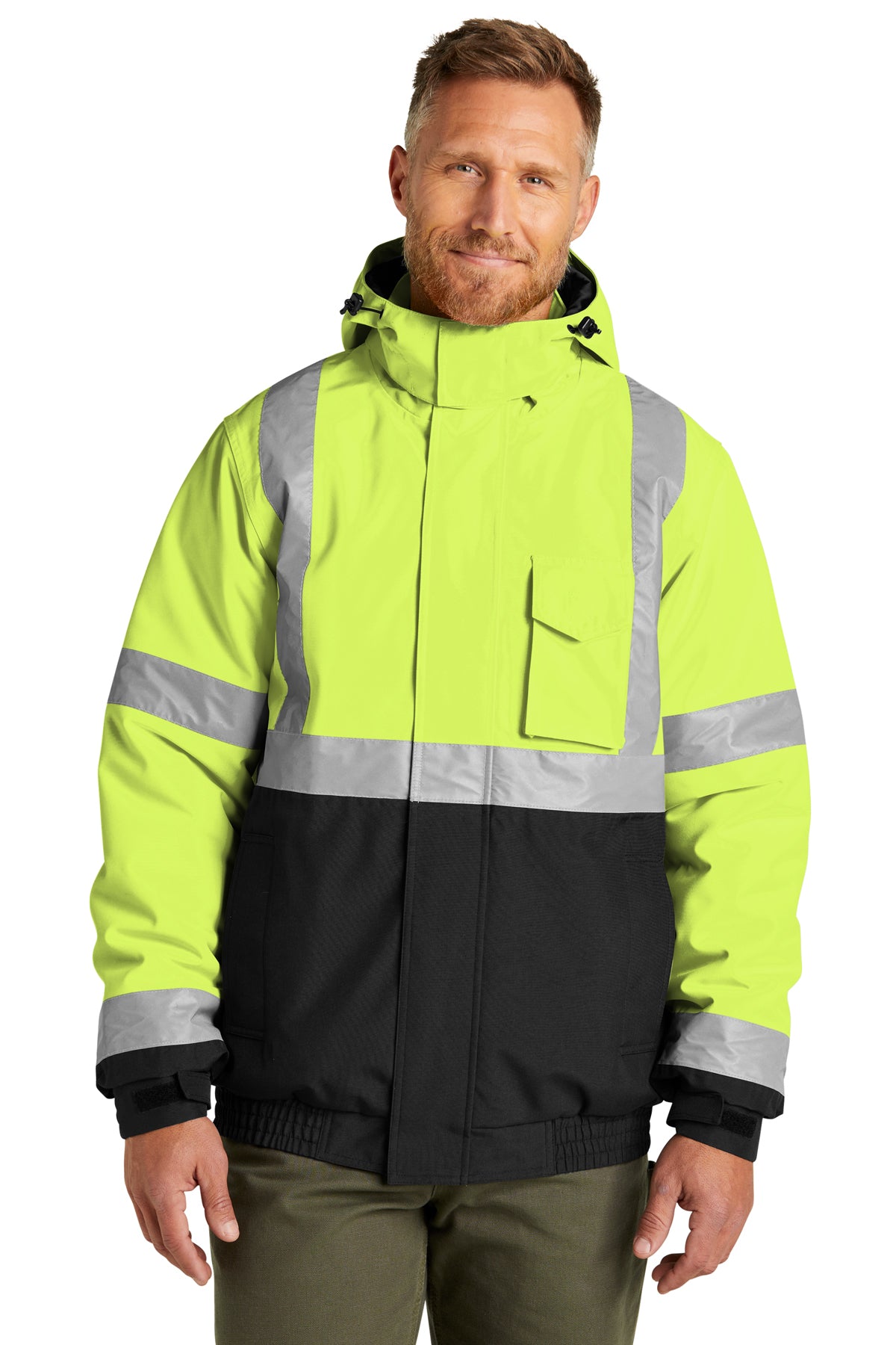 CornerStone® CSJ500 Unisex ANSI 107 Class 3 Waterproof Insulated Bomber Jacket