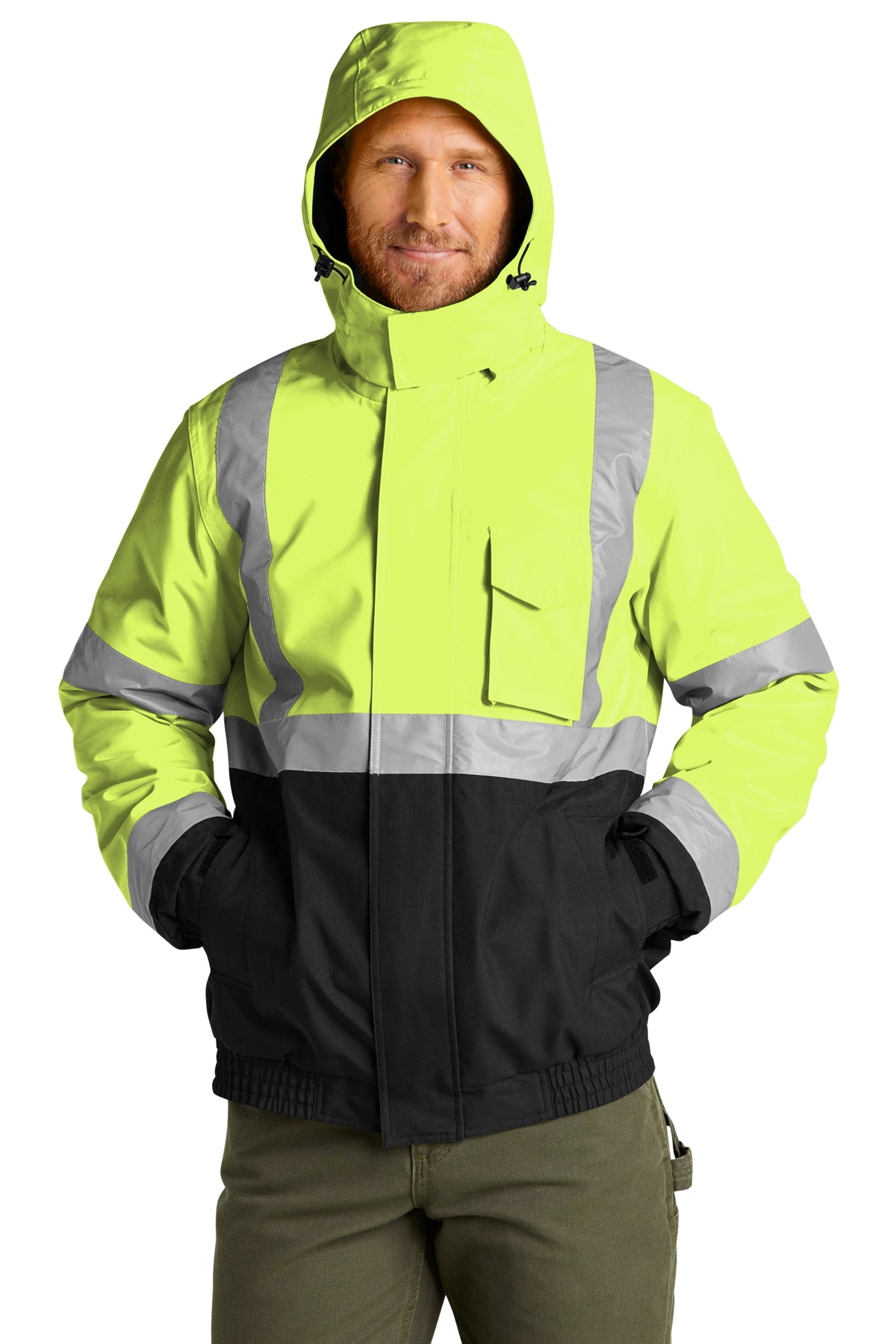 CornerStone® CSJ500 Unisex ANSI 107 Class 3 Waterproof Insulated Bomber Jacket