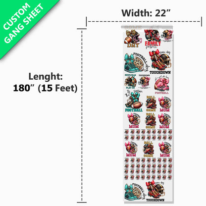 22” Custom UV DTF Gang Sheet, Upload a Print Ready File