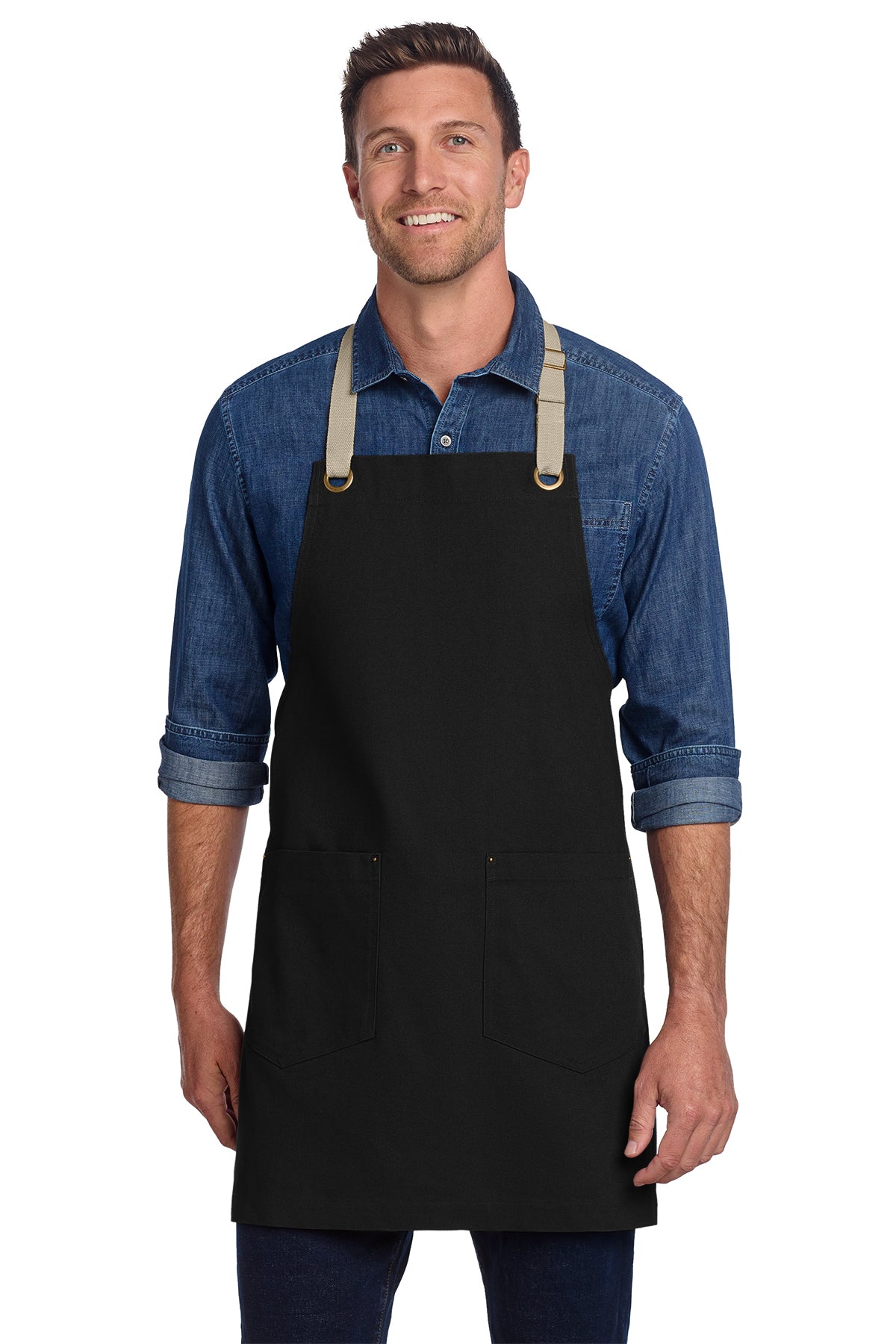 Port Authority® A815 Unisex Canvas Full-Length Two-Pocket Apron