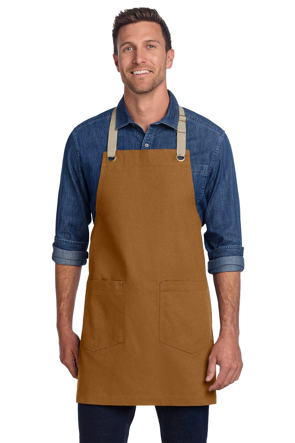 Port Authority® A815 Unisex Canvas Full-Length Two-Pocket Apron