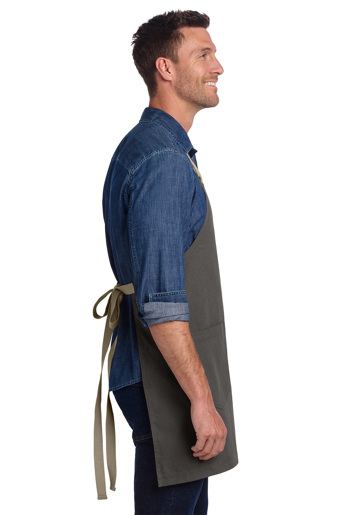 Port Authority® A815 Unisex Canvas Full-Length Two-Pocket Apron