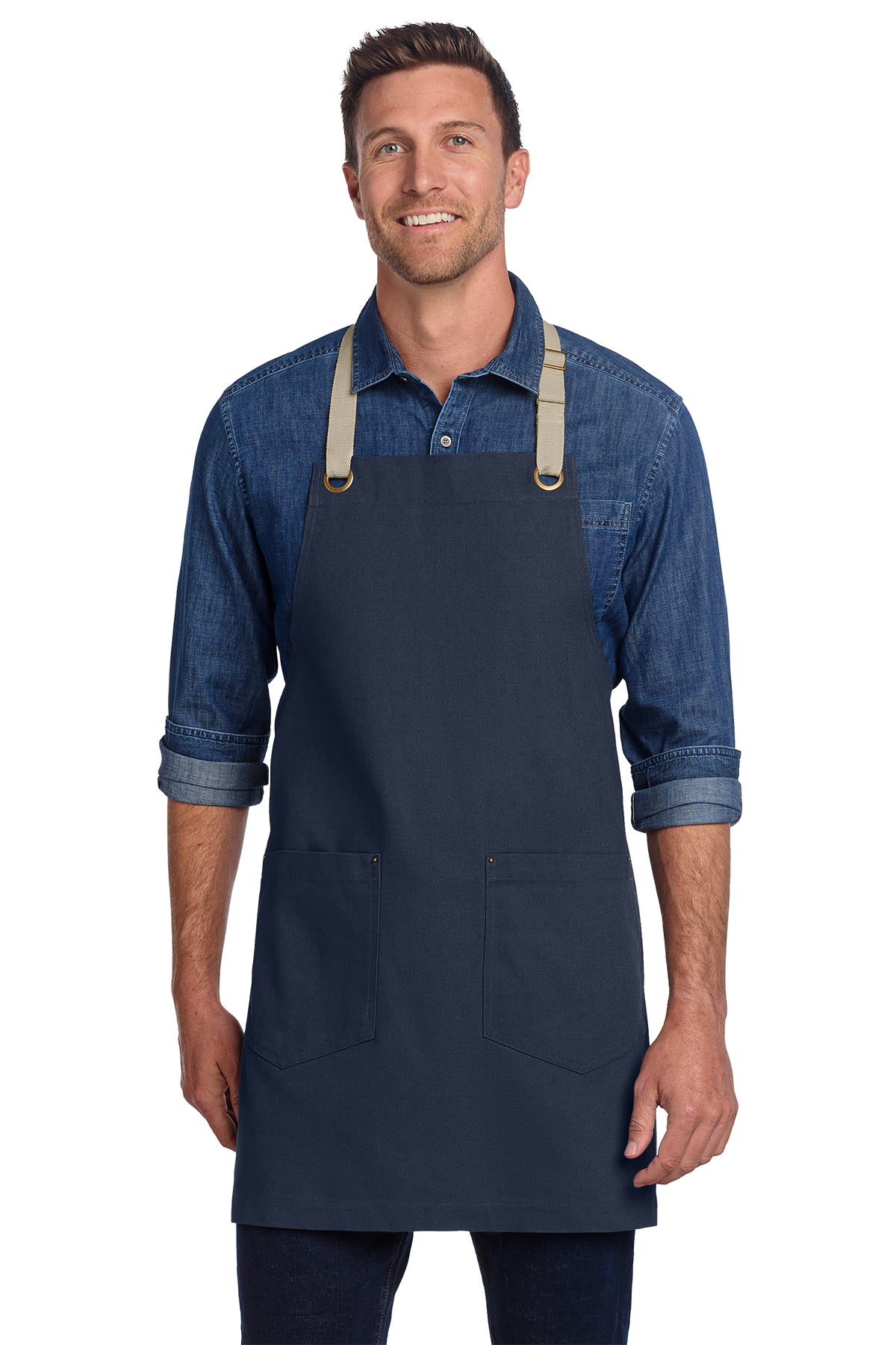 Port Authority® A815 Unisex Canvas Full-Length Two-Pocket Apron