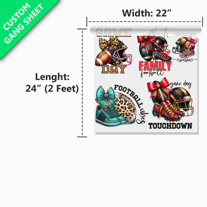 22” Custom UV DTF Gang Sheet, Upload a Print Ready File