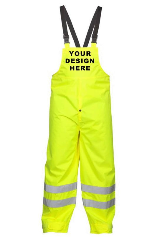 Custom Kishigo 9665P Rain Bib Pants | Personalized ANSI Class 3 Rainwear