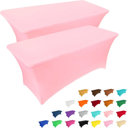 Custom 6ft Spandex Table Cover, Stretch Tablecloth with Logo