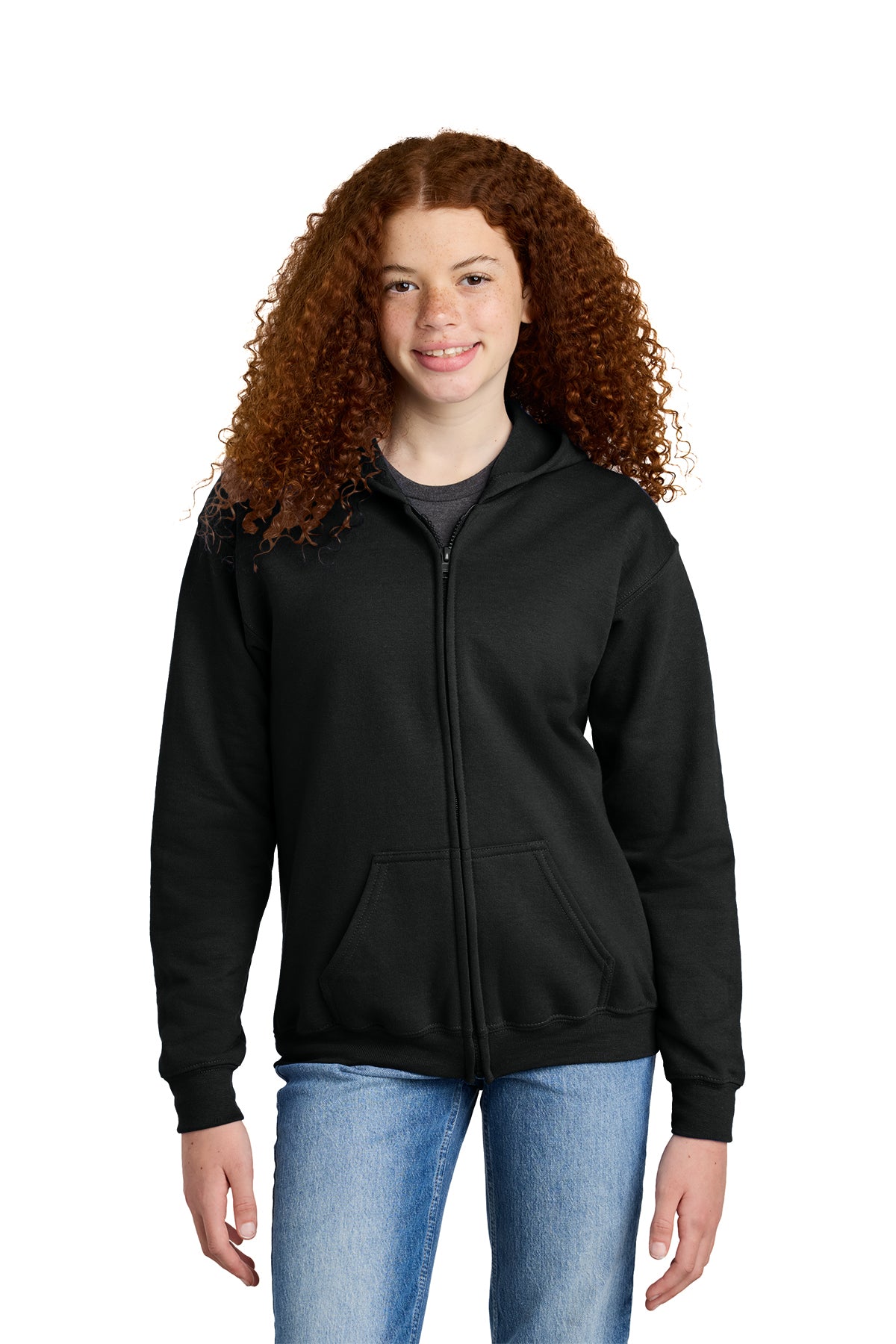 Gildan 18600B Youth Unisex Heavy Blend Full-Zip Hooded Sweatshirt