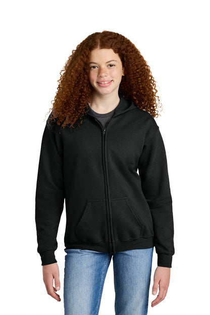 Gildan 18600B Youth Unisex Heavy Blend Full-Zip Hooded Sweatshirt