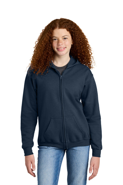 Gildan 18600B Youth Unisex Heavy Blend Full-Zip Hooded Sweatshirt