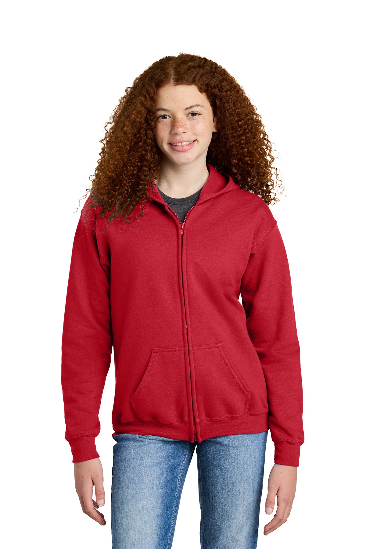 Gildan 18600B Youth Unisex Heavy Blend Full-Zip Hooded Sweatshirt