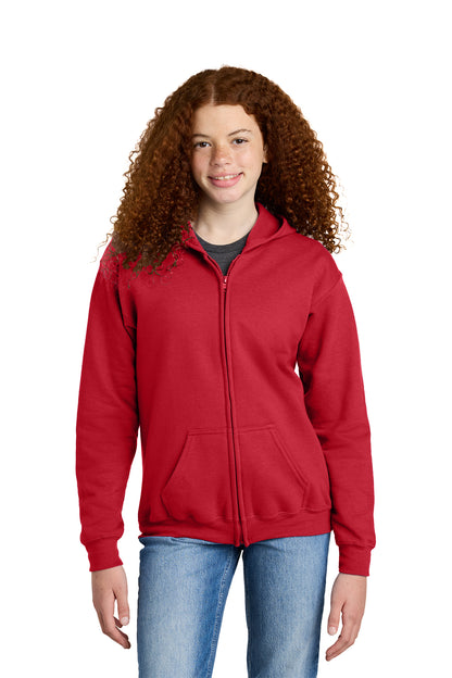 Gildan 18600B Youth Unisex Heavy Blend Full-Zip Hooded Sweatshirt