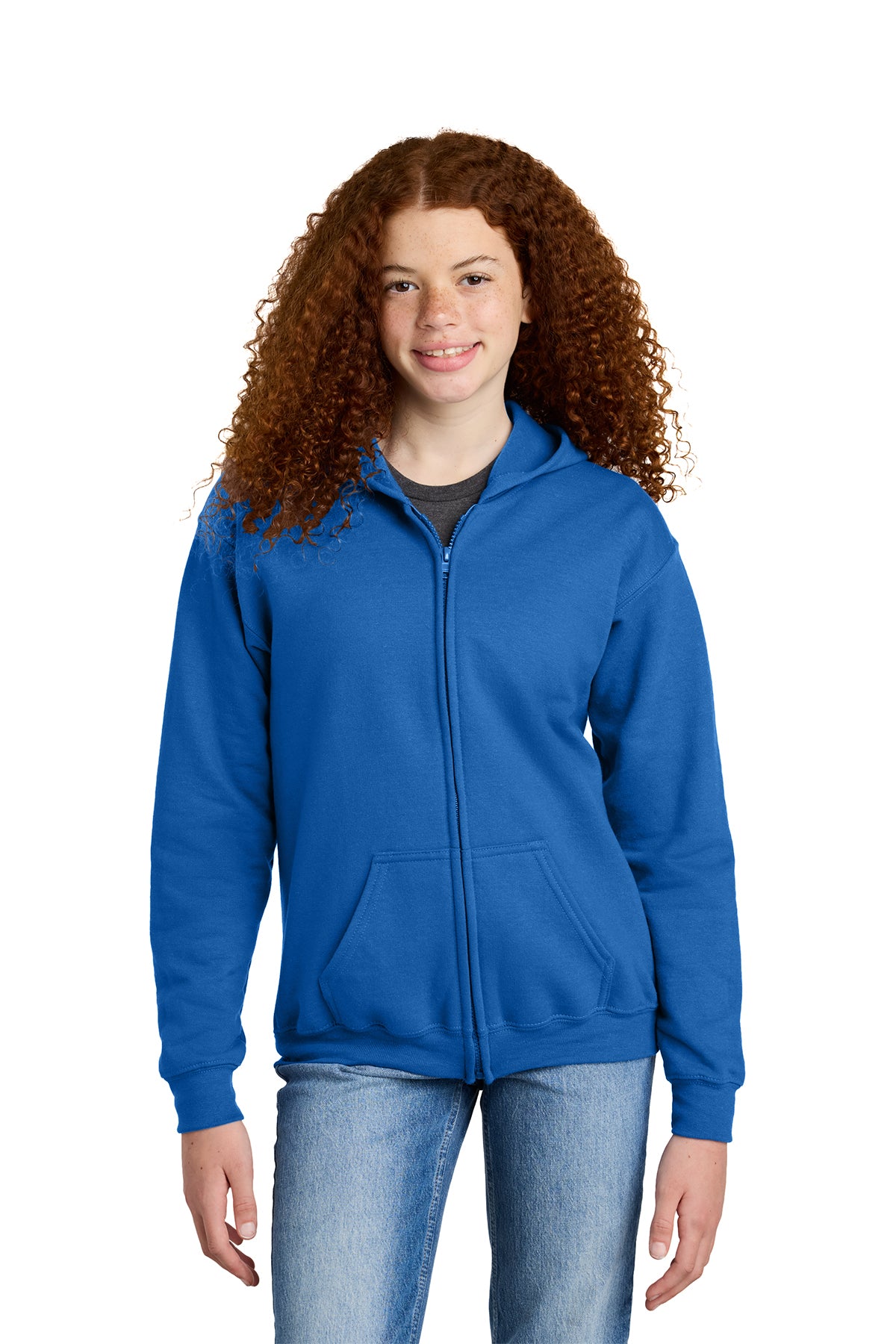 Gildan 18600B Youth Unisex Heavy Blend Full-Zip Hooded Sweatshirt
