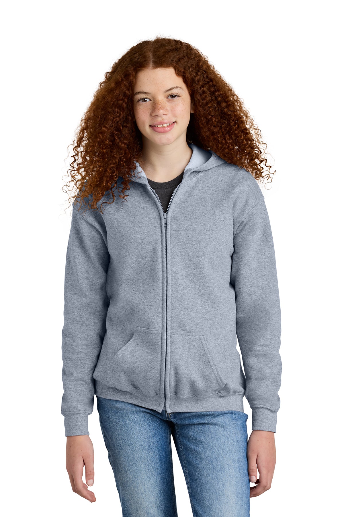 Gildan 18600B Youth Unisex Heavy Blend Full-Zip Hooded Sweatshirt