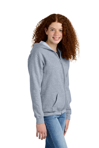 Gildan 18600B Youth Unisex Heavy Blend Full-Zip Hooded Sweatshirt