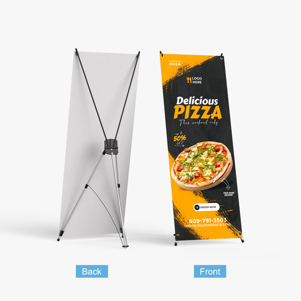 Custom X Banner Stand, Personalized X-Stand Display Banner