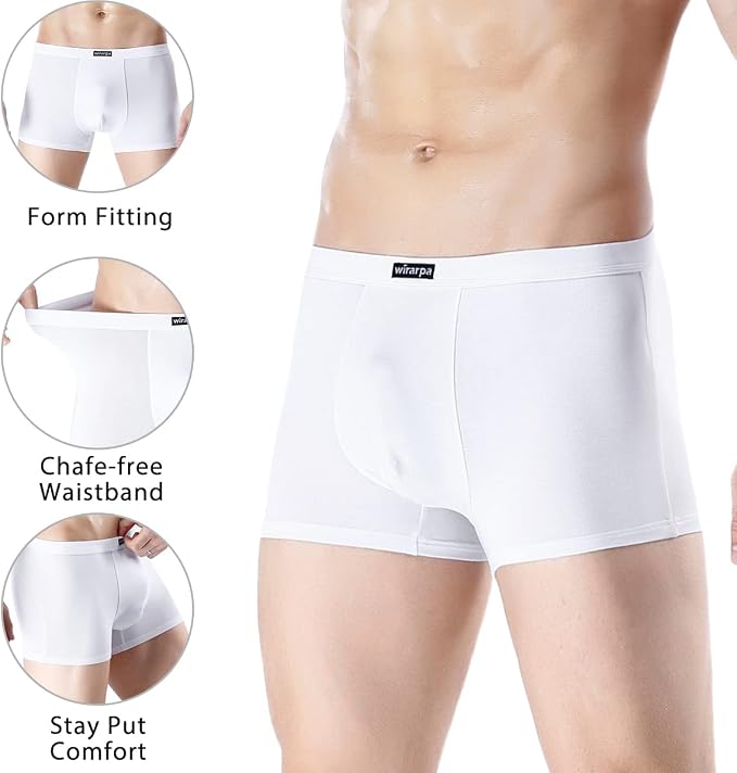 WIRARPA Men's Breathable Modal Microfiber Trunks Underwear