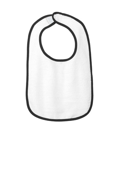 Rabbit Skins® RS1003 Infant Contrast Trim Terry Bib
