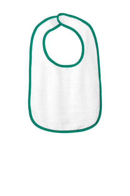 Rabbit Skins® RS1003 Infant Contrast Trim Terry Bib