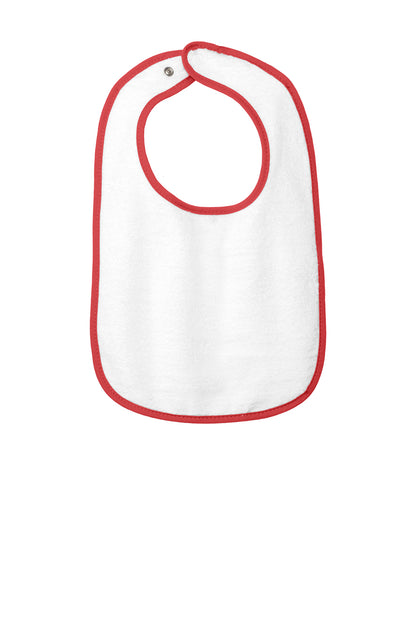 Rabbit Skins® RS1003 Infant Contrast Trim Terry Bib