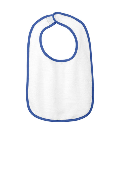 Rabbit Skins® RS1003 Infant Contrast Trim Terry Bib