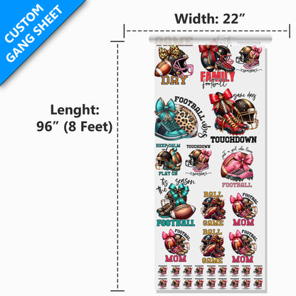 22” Custom DTF Gang Sheet, Upload a Print Ready File