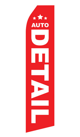 Auto Detail Advertising Flag