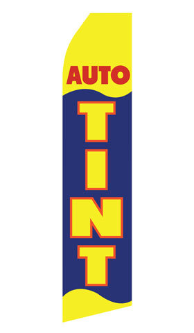 Auto Tint Advertising Flag