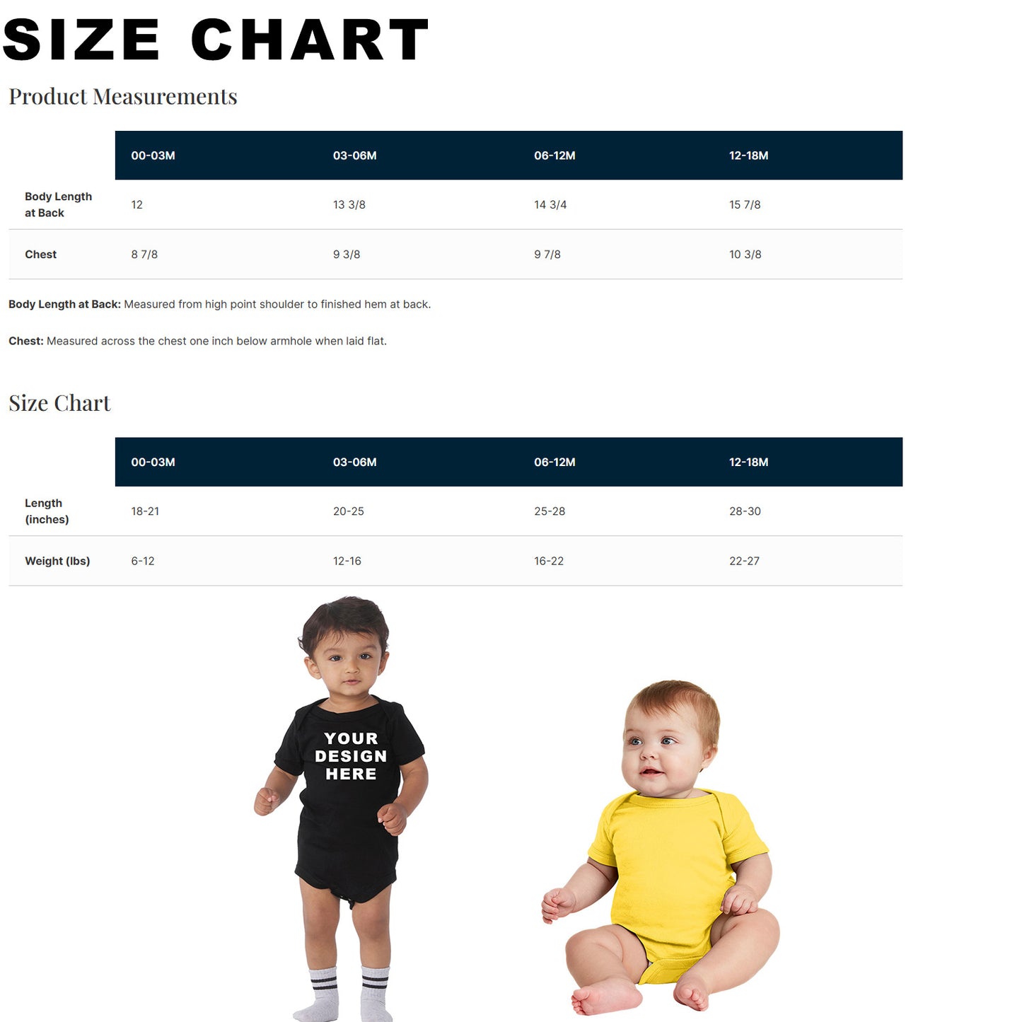 BELLA+CANVAS 100B Unisex Baby Jersey Bodysuit