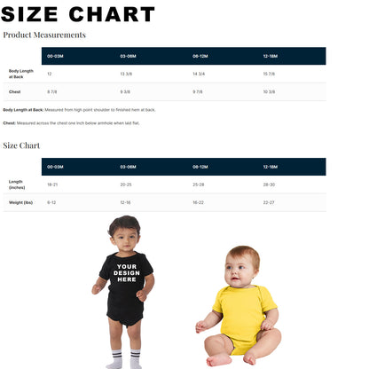 BELLA+CANVAS 100B Unisex Baby Jersey Bodysuit