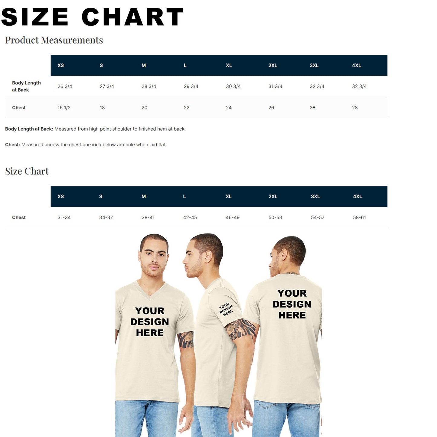 BELLA+CANVAS 3005 Unisex V-Neck T-Shirt