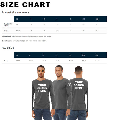 BELLA+CANVAS 3501 Unisex Long Sleeve Jersey T-Shirt