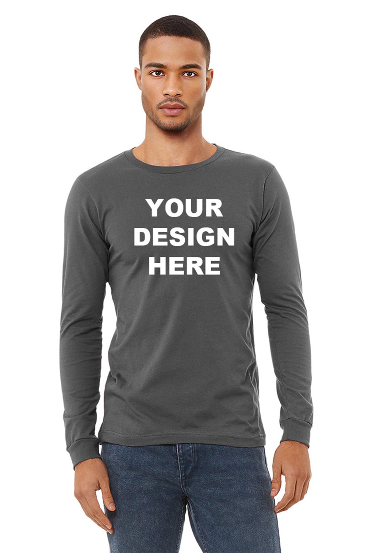 Bella Canvas 3501 Long Sleeve T-Shirt Printing | Custom Jersey Long Sleeve Tees
