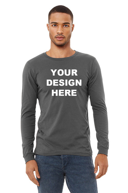 Bella Canvas 3501 Long Sleeve T-Shirt Printing | Custom Jersey Long Sleeve Tees