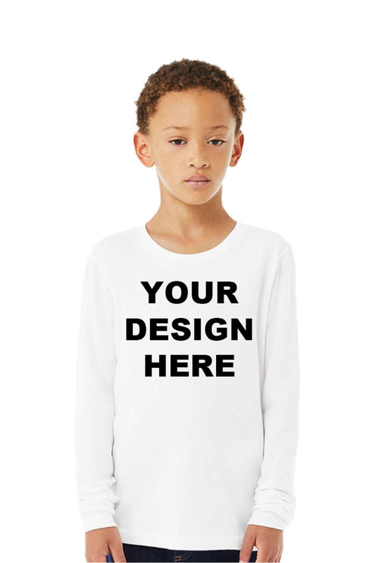 Bella Canvas BC3501Y Youth Long Sleeve T-Shirt Printing | Custom Kids Apparel