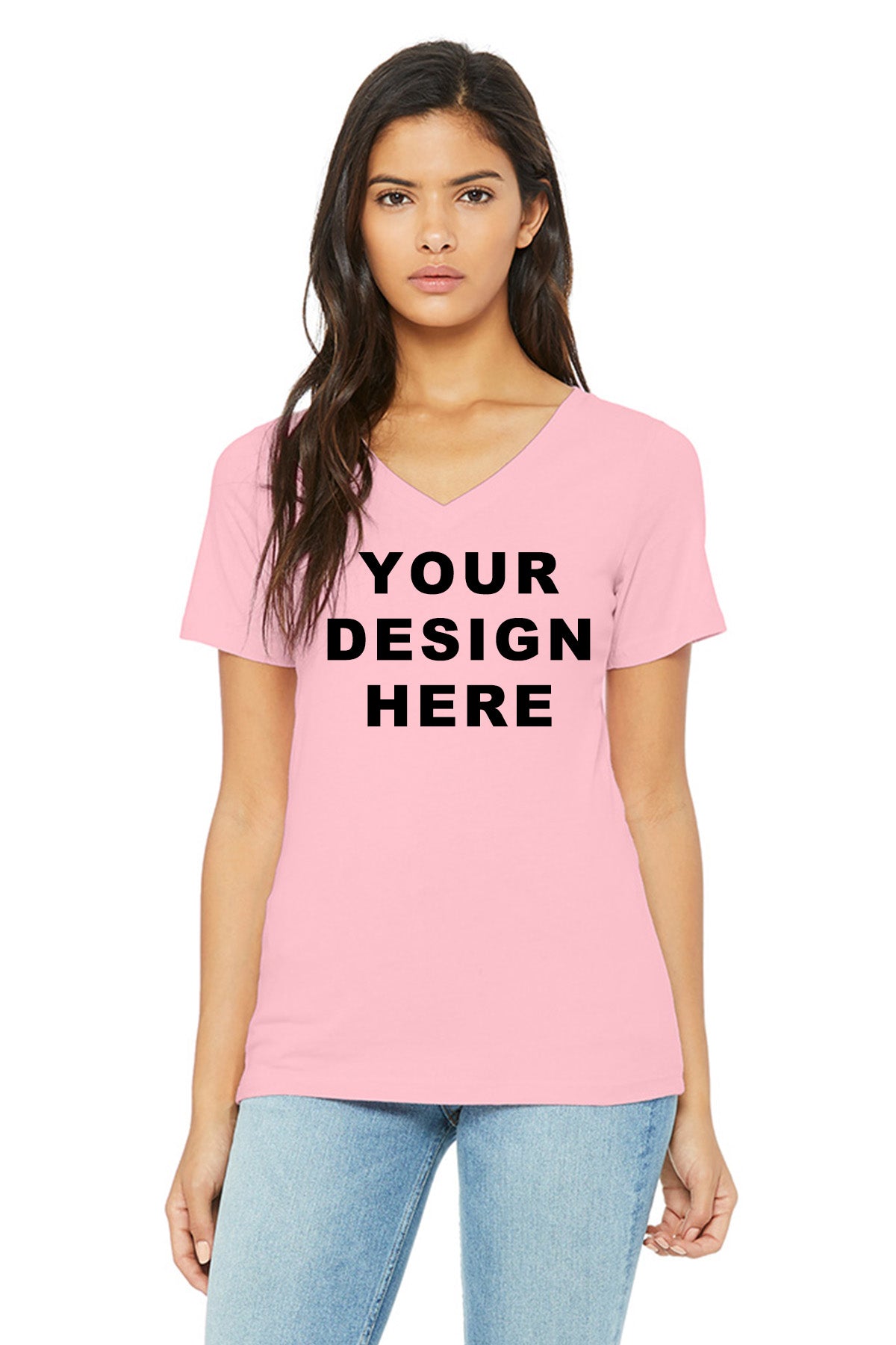 Bella Canvas 6405 Women’s V-Neck T-Shirt Printing | Custom Ladies Apparel
