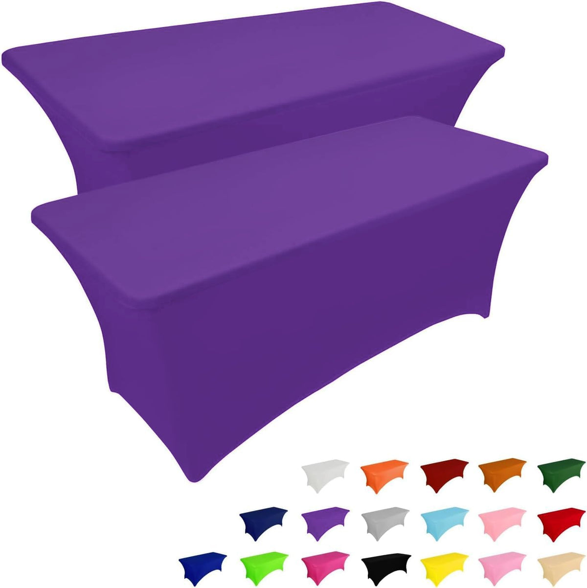 Custom 6ft Spandex Table Cover, Stretch Tablecloth with Logo