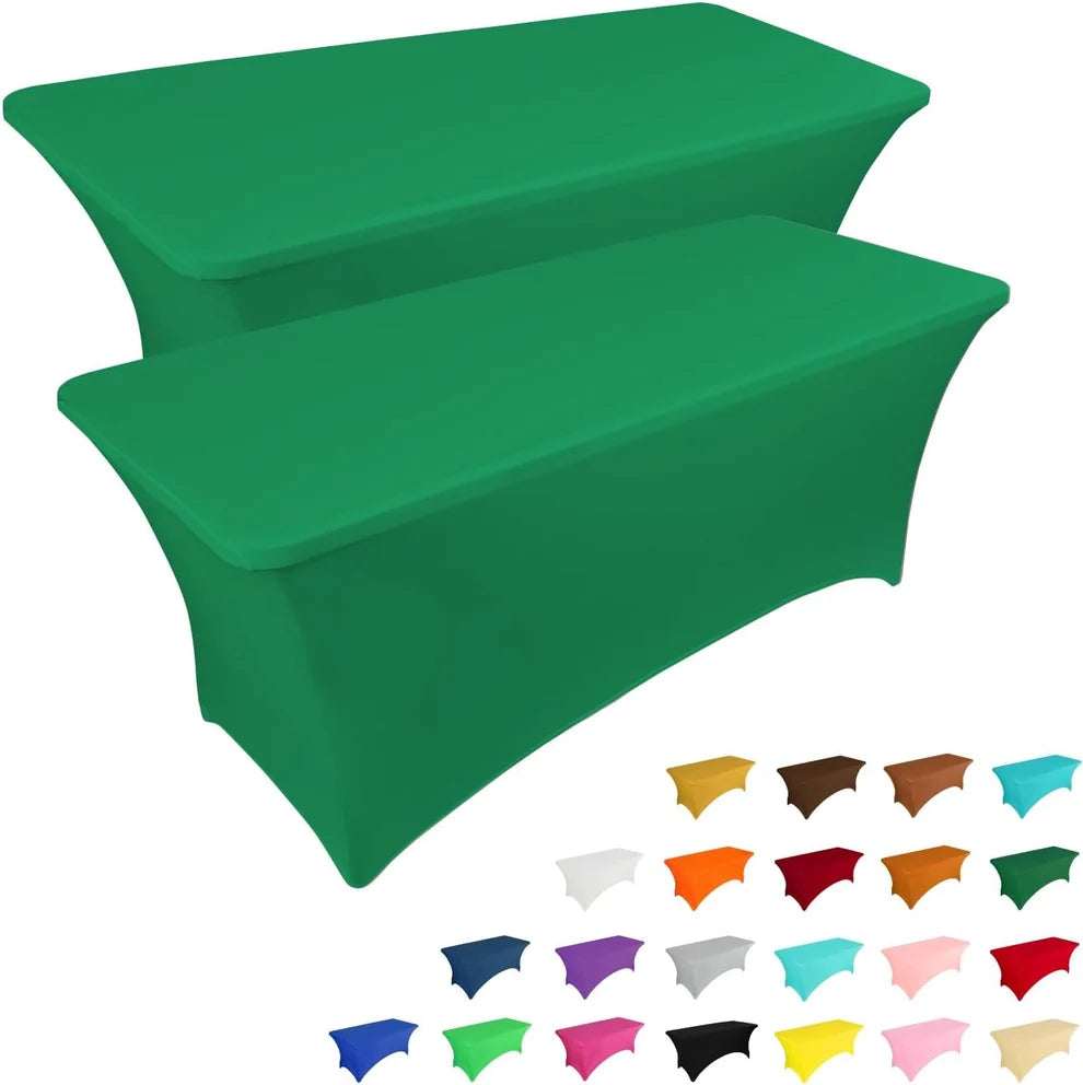 Custom 6ft Spandex Table Cover, Stretch Tablecloth with Logo