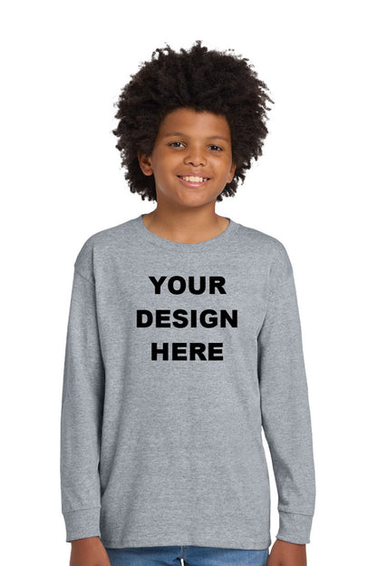Gildan 5400B Youth Long Sleeve T-Shirt Printing | Custom Heavy Cotton Shirts