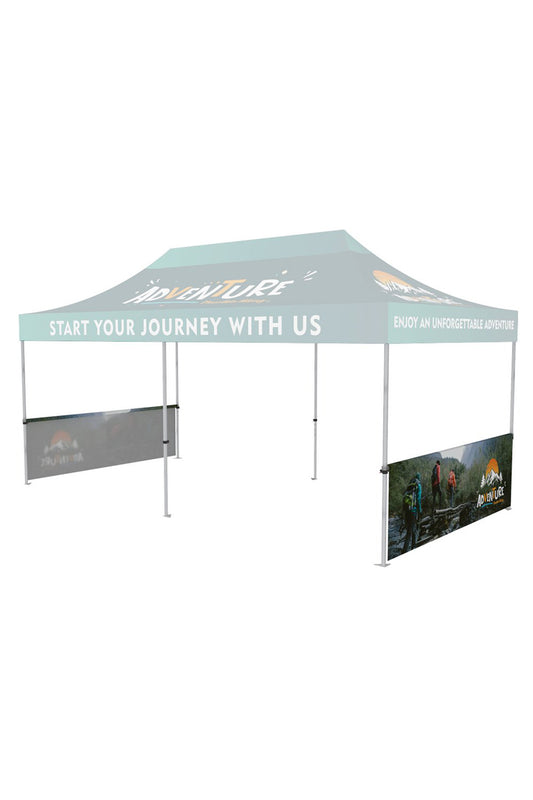 Custom 20ft Event Tent / Canopy, Half Wall