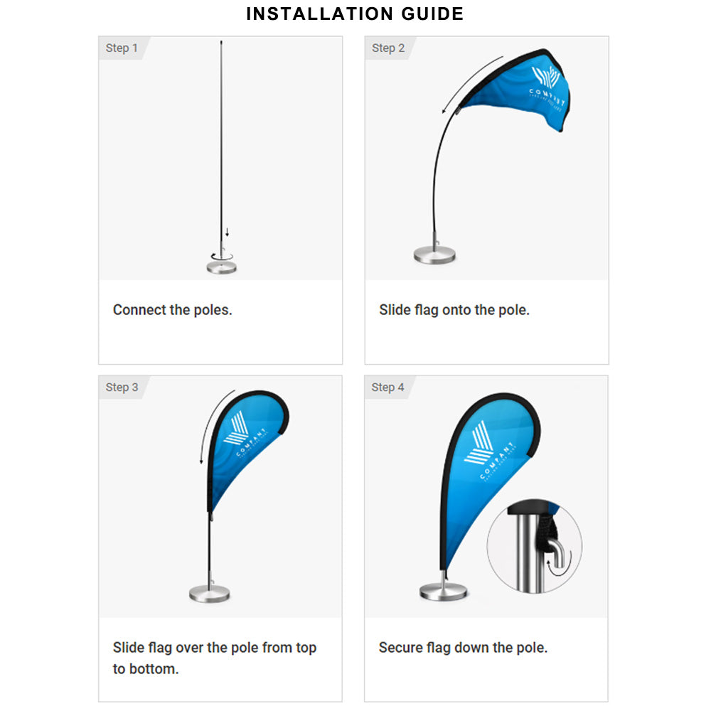 Custom Desktop Teardrop Flags