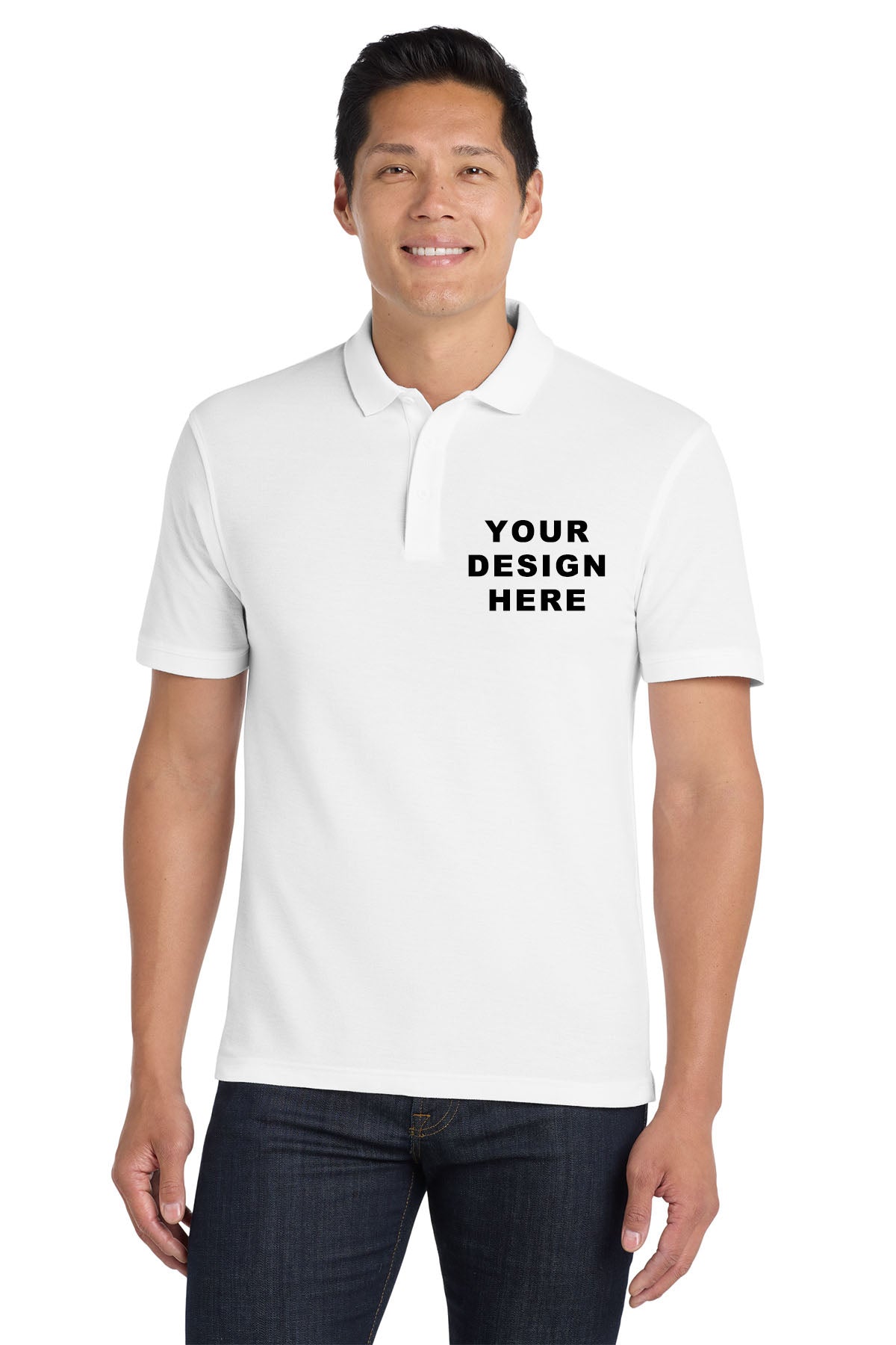 Port Authority K100 Core Classic Pique Polo Printing | Custom Corporate Polos