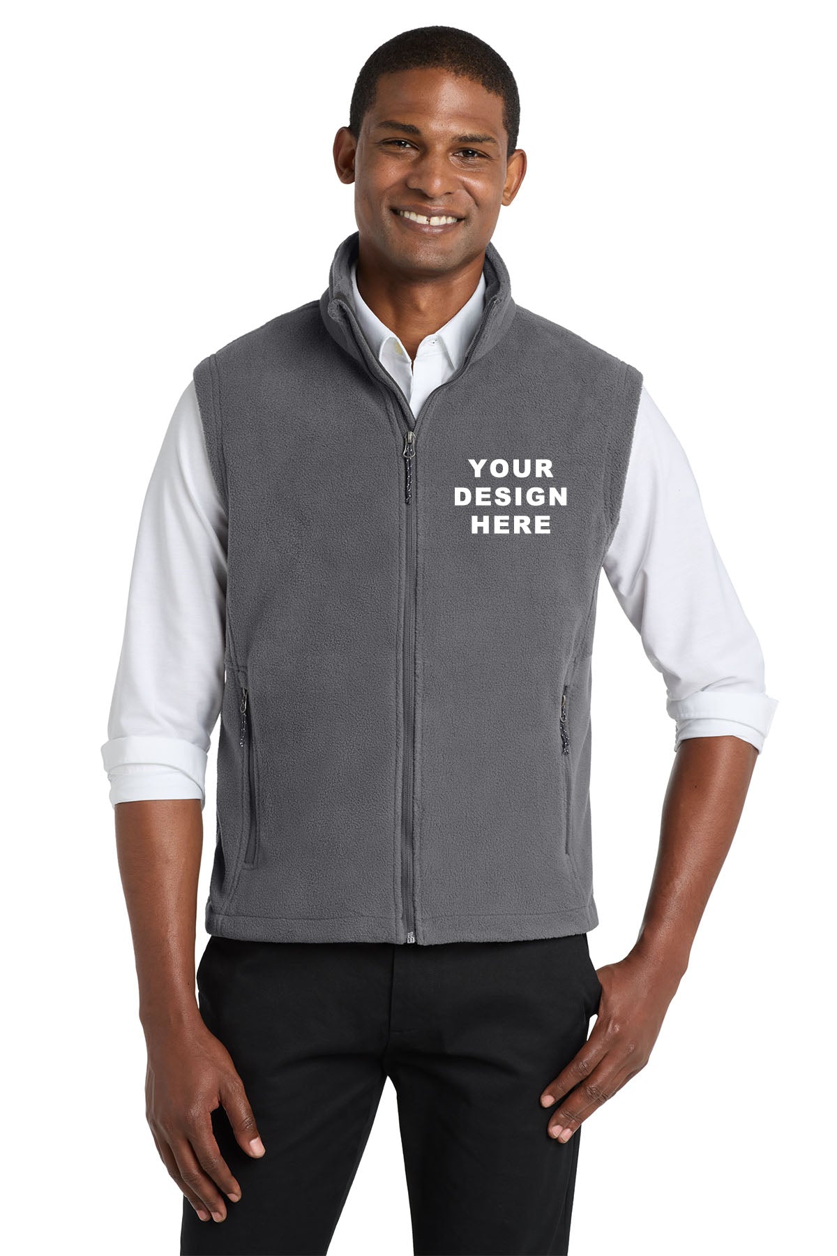 Custom Port Authority F219 Fleece Vest | Personalized Company Vests