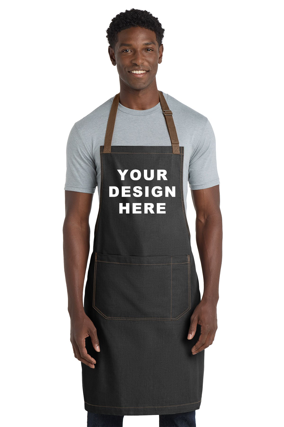 Custom Port Authority A800 Bib Apron | Personalized Restaurant & Café Aprons