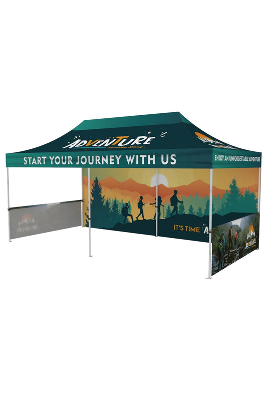 Custom 20ft Event Tent / Canopy,  Printed Pop Up Tent with Logo (10ft x 20ft)