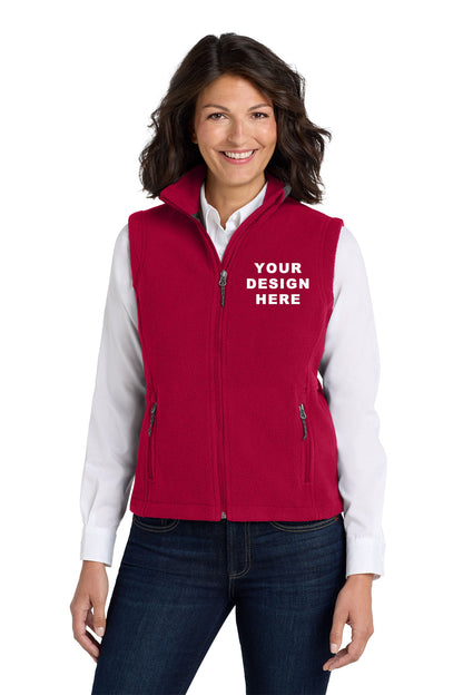 Custom Port Authority L219 Women's Fleece Vest | Personalized Company Vests