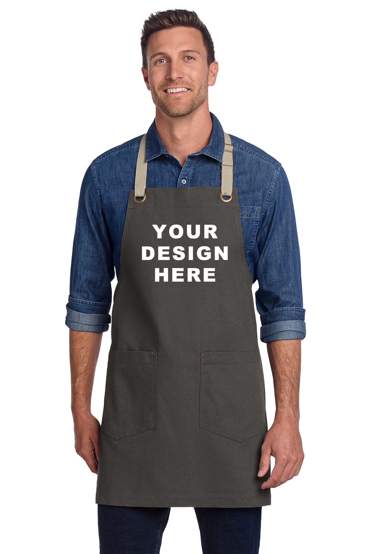 Custom Port Authority A815 Canvas Apron | Personalized Restaurant & Barista Aprons