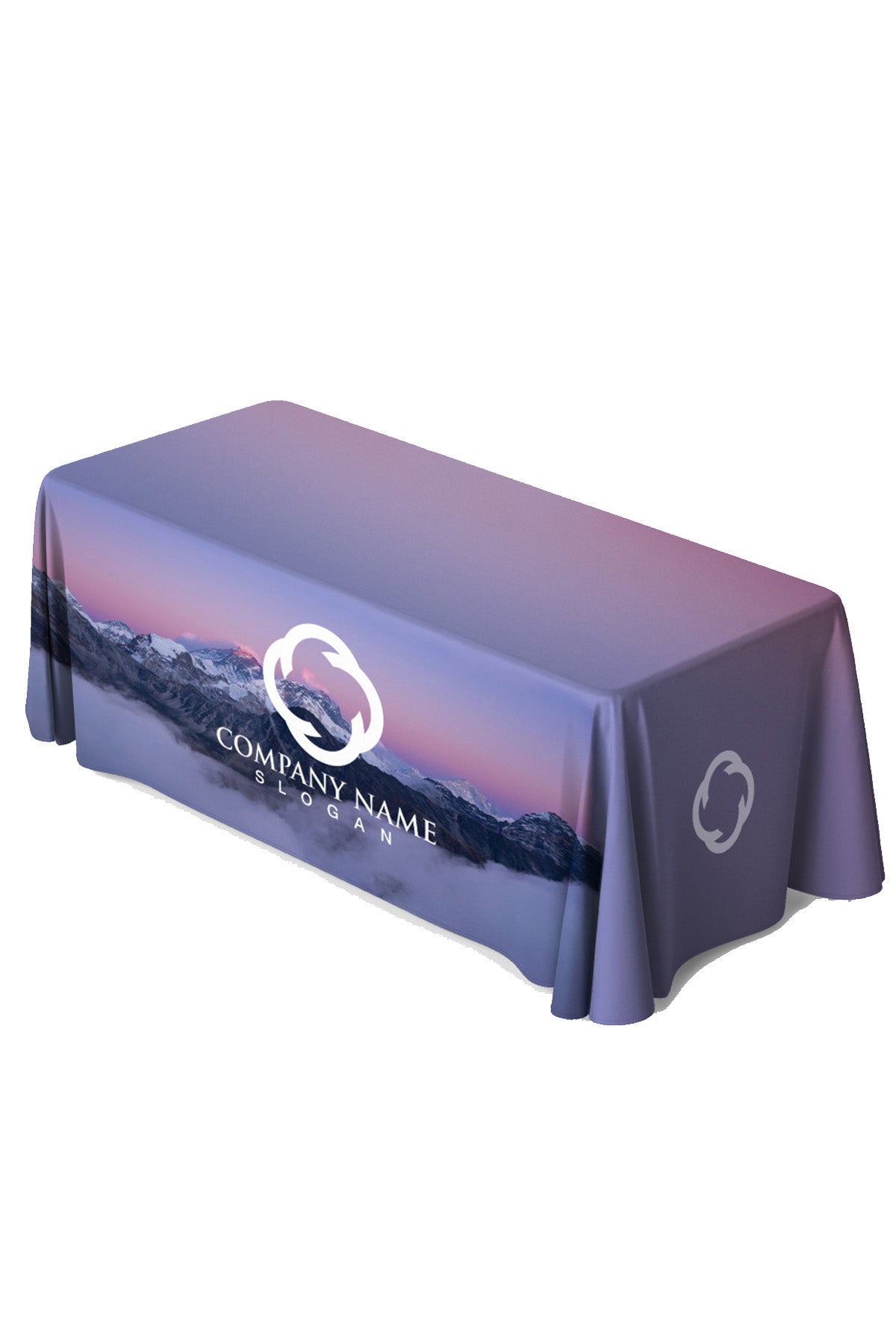 Custom 6ft Tension Fabric Table Cover, Stretch Table Cloth with Logo