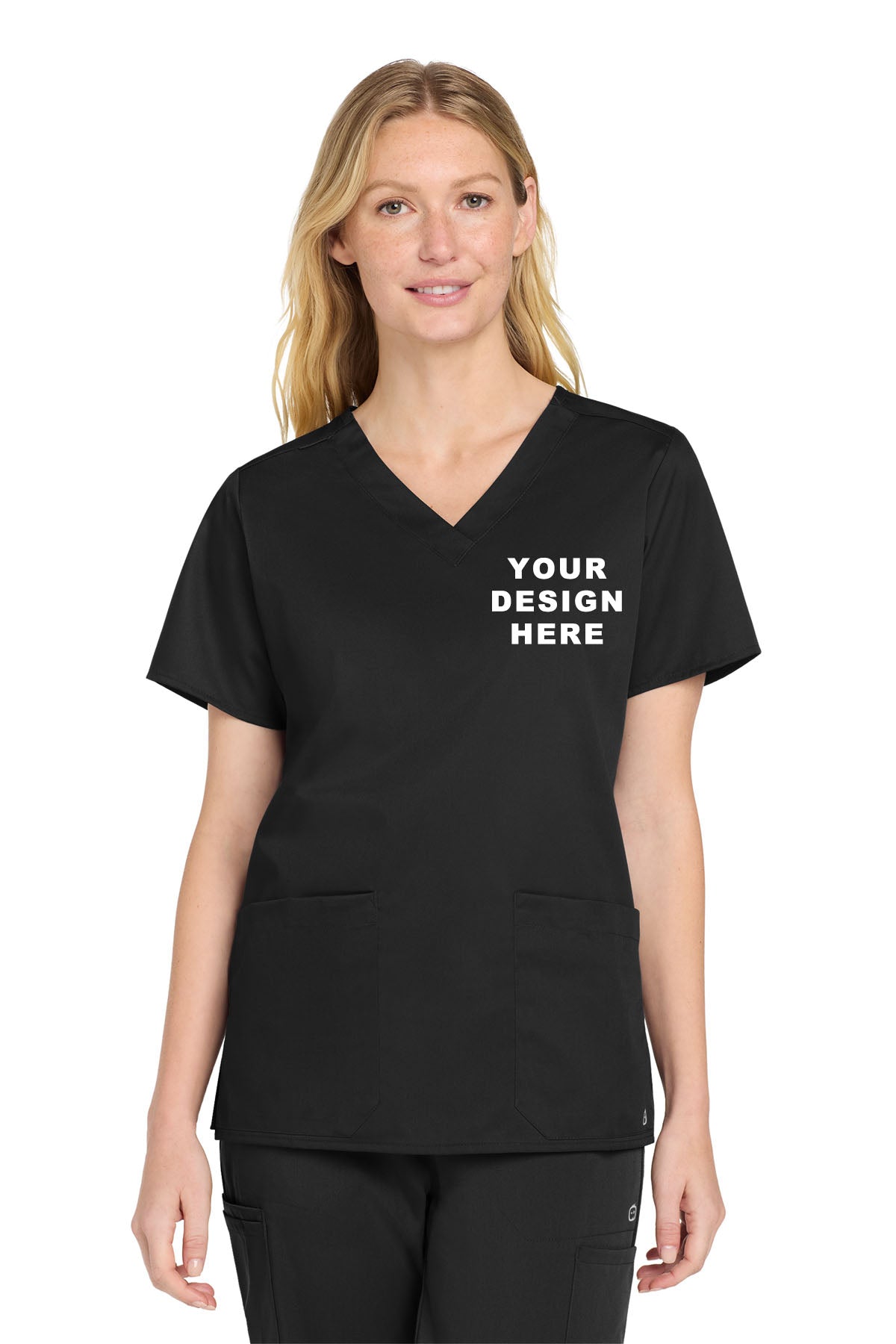 Custom Wink WW4560 Women's Scrub Top | Personalized Medical Uniform